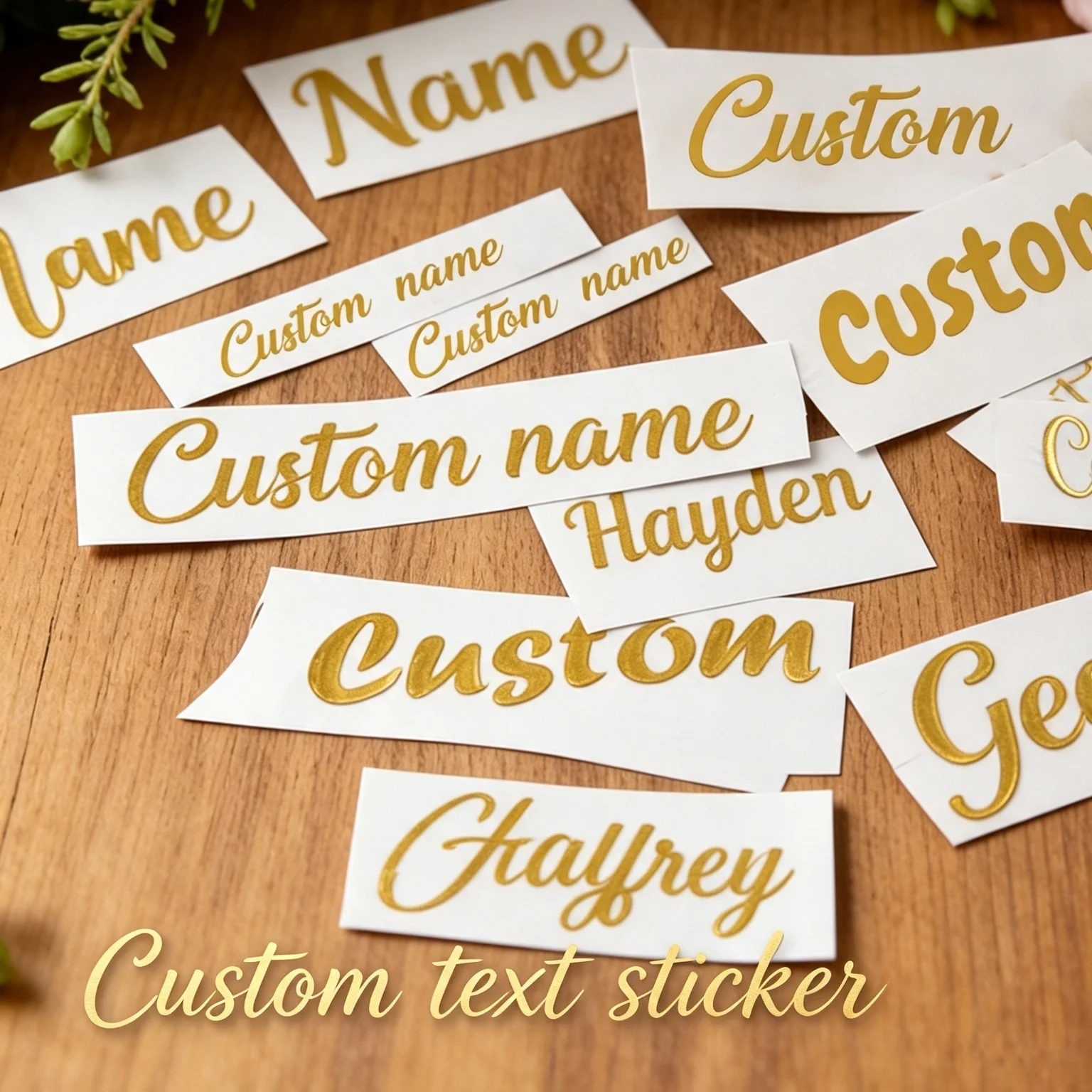Personalised Candle Label - Stiker Nama Kustom, Stiker Label Kristal