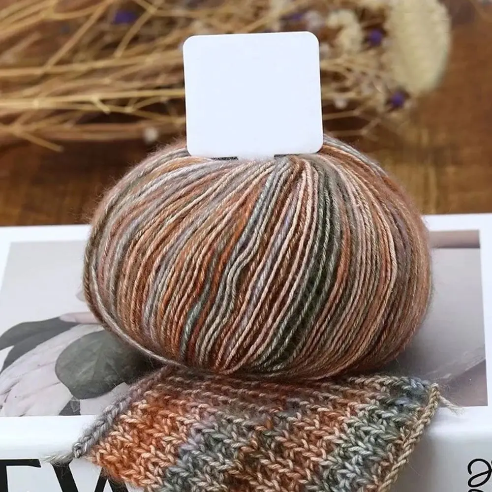 Winter Wool Gradient Cake Yarn Crochet Line Magic Color Yarn Ball Sewing Soft Cotton Yarn for Hat Scarf