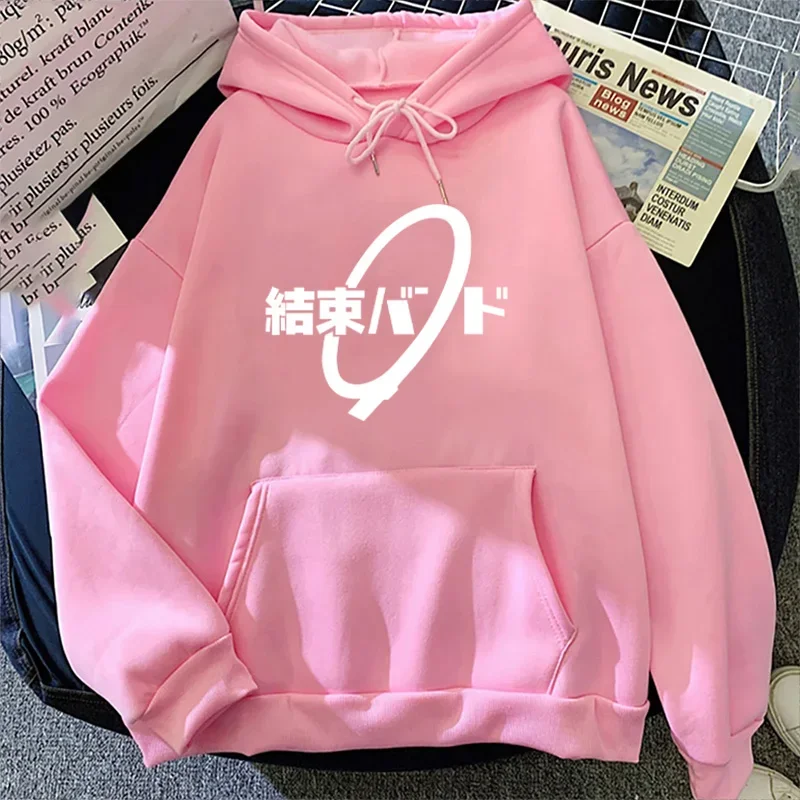 Fashionable Casual Streetwear Hooded Sweatshirt Play BOCCHI THE ROCK! Hitori Gotoh Ijichi Nijika Anime Hooded Sweatshirt