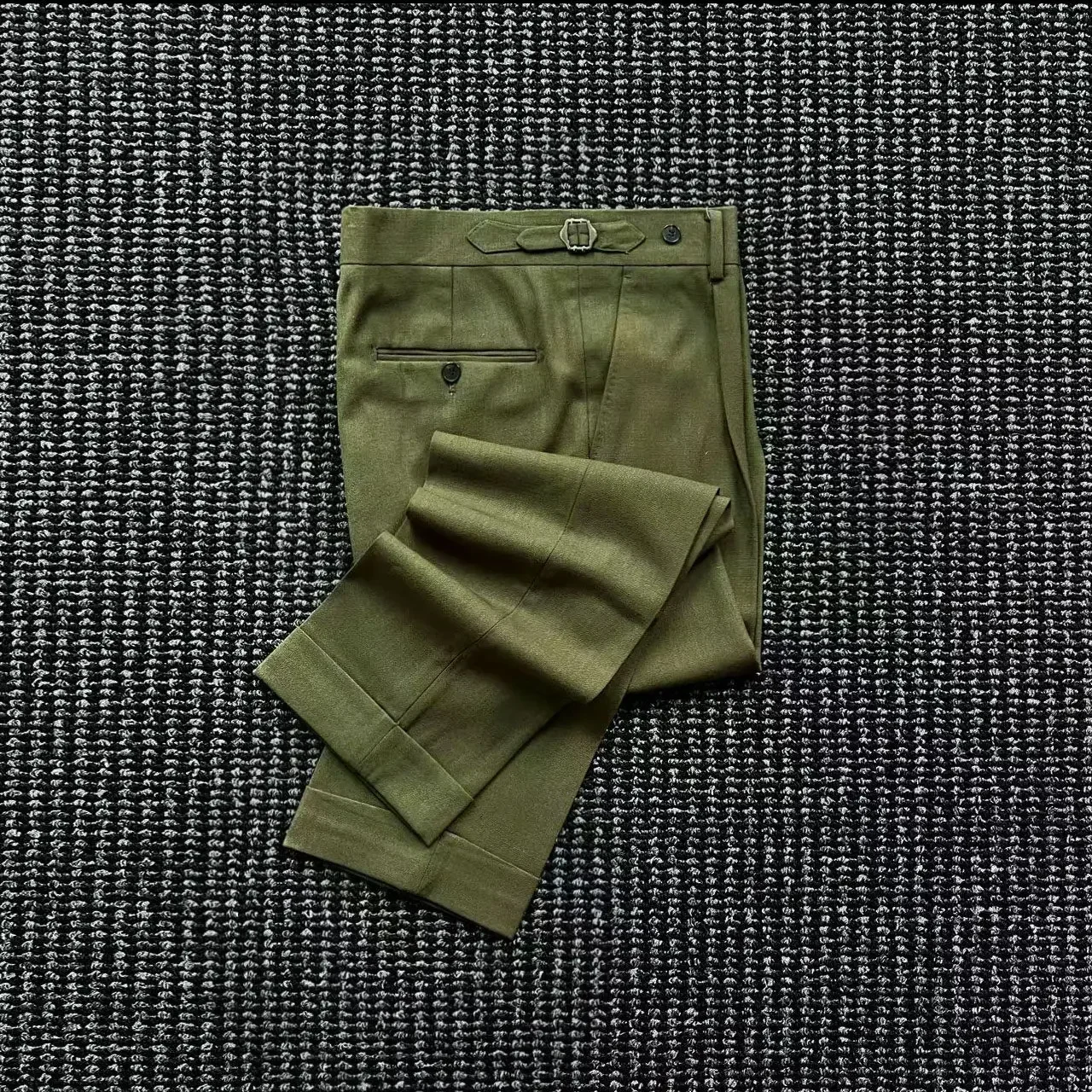 Hemp straight trousers men and gentlemen business commuter high-end light luxury pants