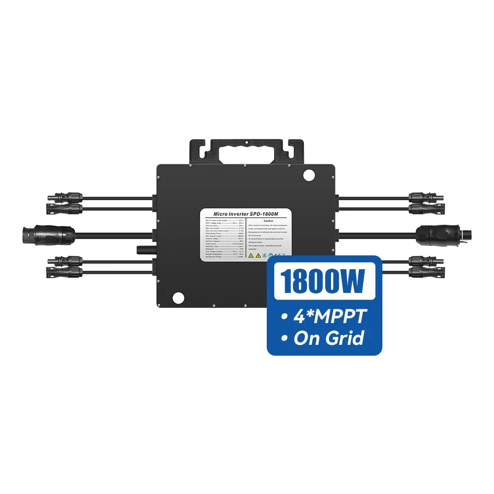 EU Stock Micro Inverter 2.4KW IP67 Smart APP Solar Mirco Inverter 4 MPPT With Data Collector On Grid Inverter