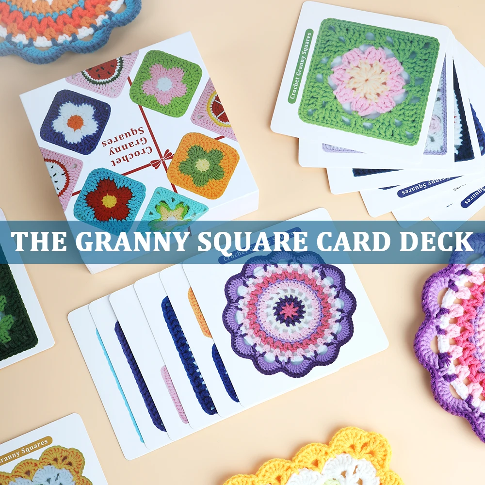 

20pcs/box Mix DIY Knitting Pattern Cards Granny Square Card Set Designs Crochet Kit for Beginners Learn Hand Knitting Book