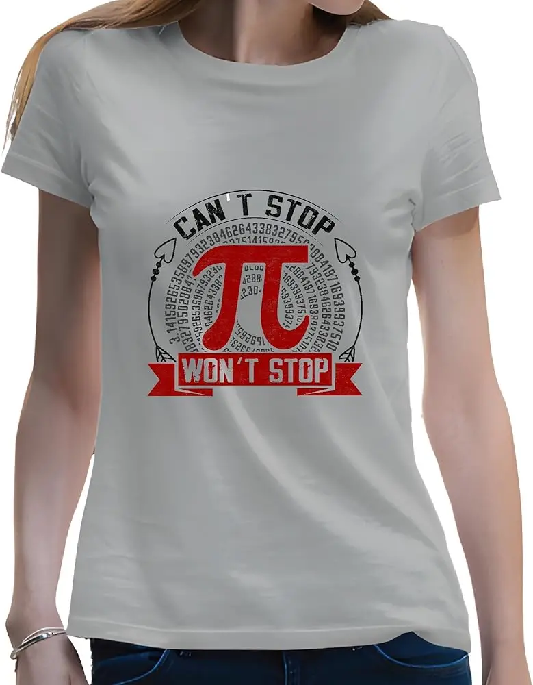 Pi day Math can not stop funny for Math Lover  High Quality 100%Cotton Short Sleeve