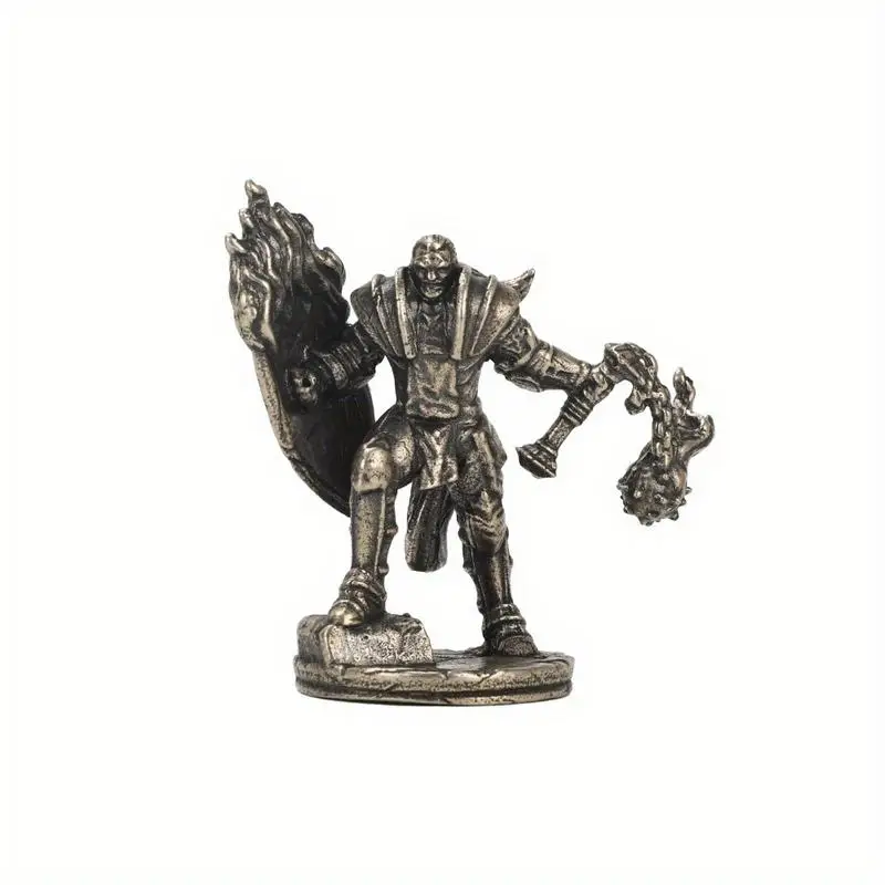Vintage White Brass Biochemical Orcs Soldiers Models Desktop Decor Game Miniature Figurine Gift for Men