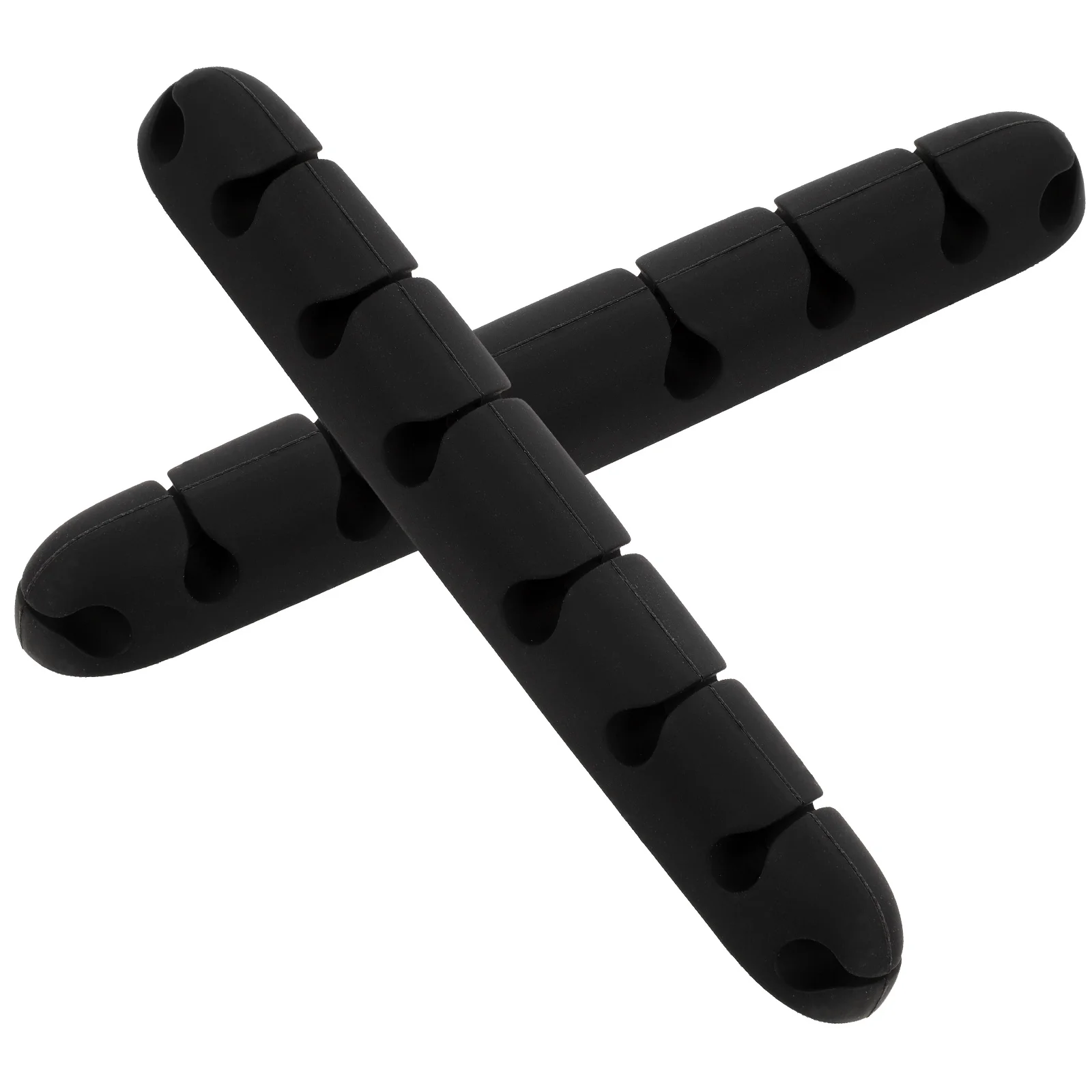 

2Pcs Cord Keeper Double Sides Slot Silicone Cable Organizer Desktop Wire Holder Traceless Adhesive for USB and Audio Cables