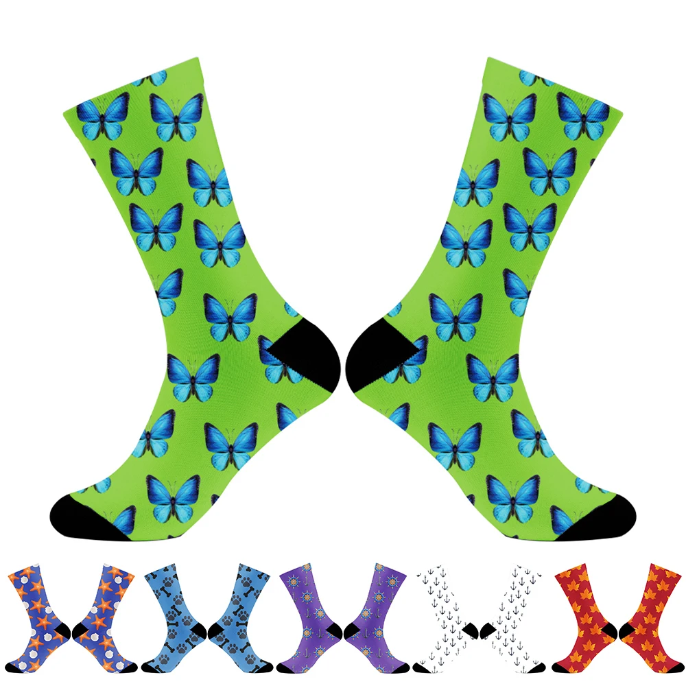 2024 New Printed socks pattern Fashion Trendy Street Mid Tube Socks