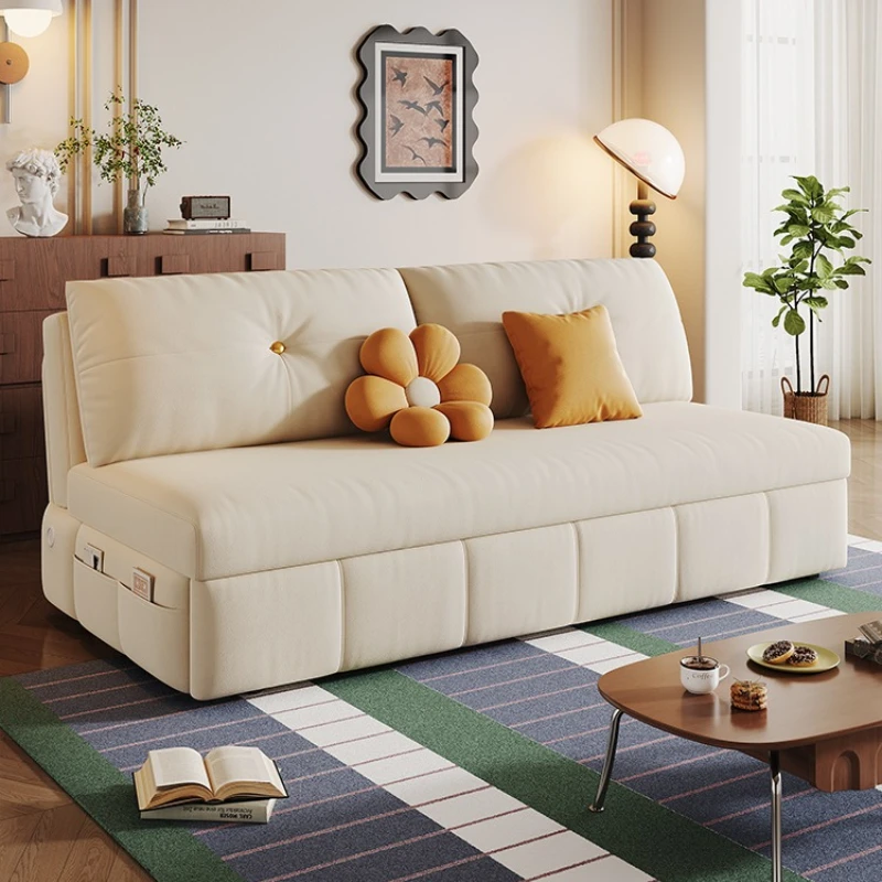 

Sofa bed fabric small apartment living room storage pull 2025 new multi-functional foldable dual-purpose single double