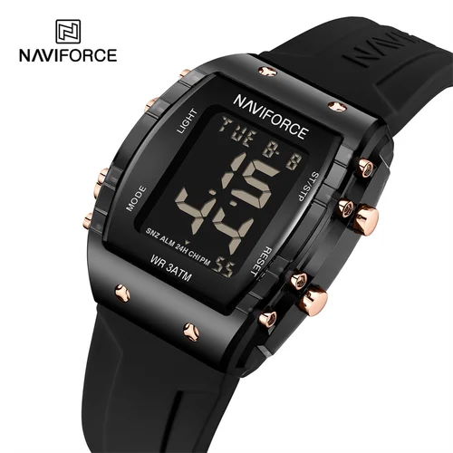 Imagen 1 del producto NAVIFORCE-relojes para Mujer, Reloj de pulsera electrónico Simple resistente al agua, pulsera deportiva de sílice ahumada, novedad de 2023