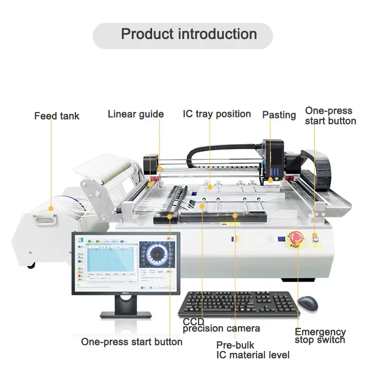 

ZB3245T Automatic SMT Machine 2-Head High Precision LED IC Mounter Desktop Pick And Place Machine High-speed Placement Device