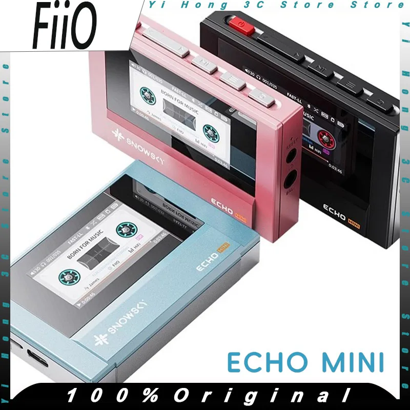 FiiO Snowsky ECHO MINI Music Player Portable Lossless Bluetooth Colorful Screen Dynamics UI Long-endurance Custom Mini MP3