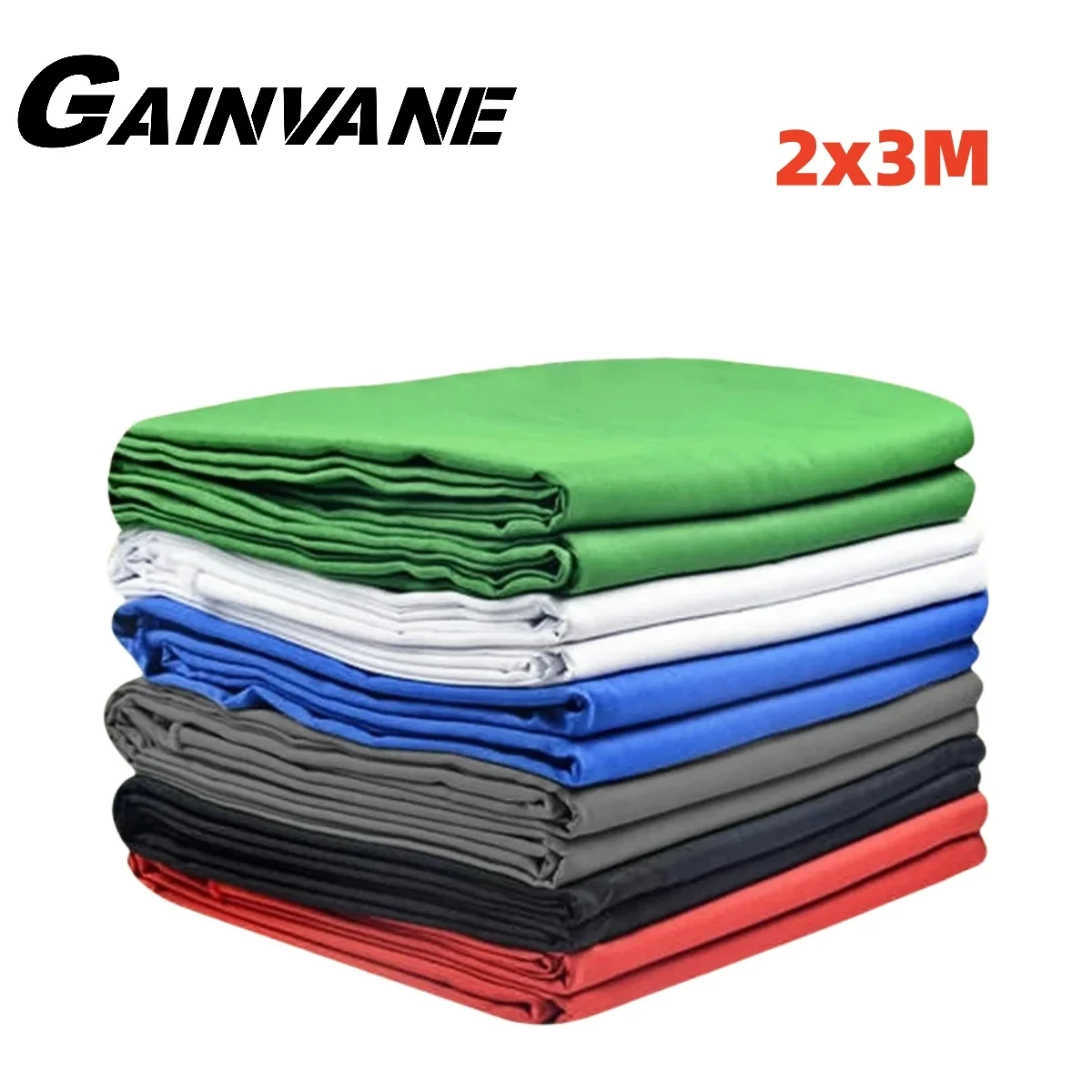 GAINVANE 2x3M Background For Photography White Black Green Screen Wall Backdrop Cloth Muslin Cotton Chromakey Photo Studio Video