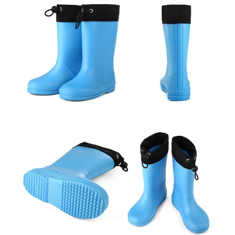 الأطفال المطاط أحذية المطر منتصف العجل الفتيان الفتيات مقاوم للماء Rainboots المضادة للانزلاق Wellies الأحذية المياه أحذية للأطفال