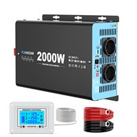 2000W Continuous Power Pure Sine Wave Inverter Peak Power 4000W DC 12V to AC 230V 50HZ EU Socket LCD Car Voltmeter Converter