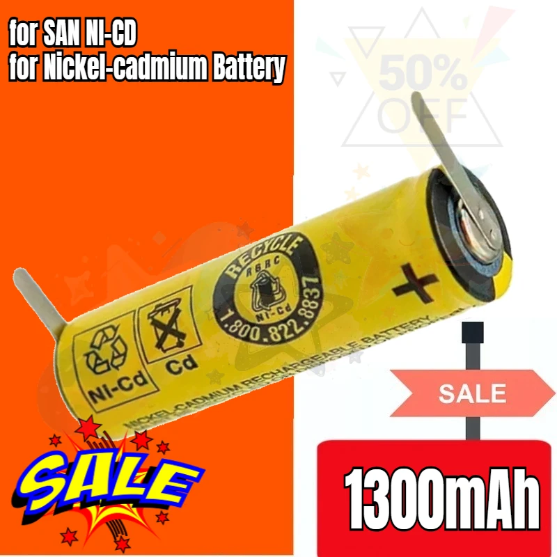 1300mAh for SAN NI-CD for Nickel-cadmium Battery for HQ460 HQ560 HQ36 HQ5812 HQ481 HQ36 HQ262 Electric Toothbrush Shaver Battery