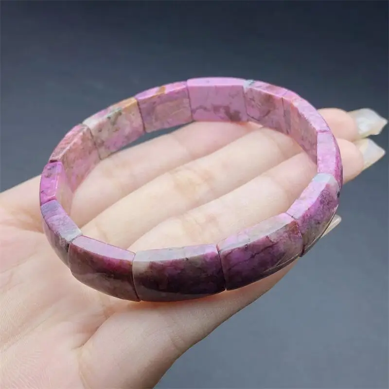 Natural Sugilite Bangle Fortune Energy Bangle Mineral String Woman Amulet Jewelry Healing Gifts 1pcs 10X15MM