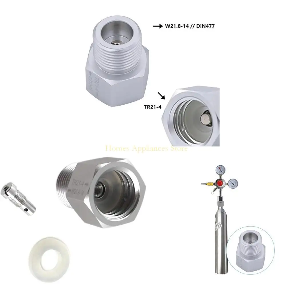 D0AB CO2 실린더 어댑터 탄화 액세서리 금속 재료 커넥터 홈