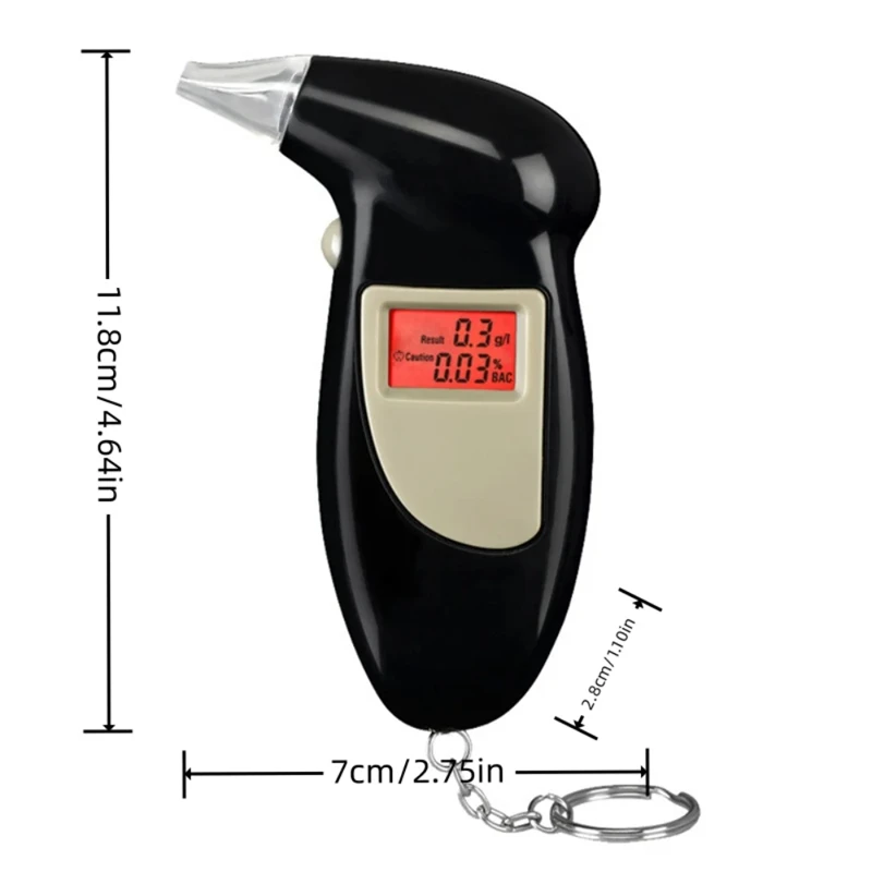 Portable Digital Display Alcohol Detector Breathalyzer Police Alcotester Backlight LED Display breathlyzer alcohol tester