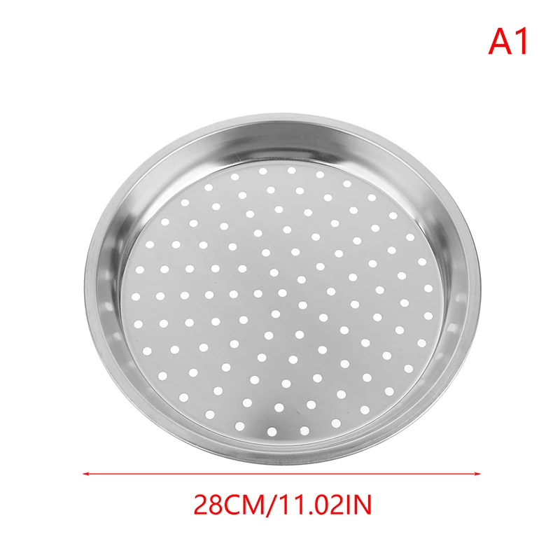 28/30/32/34CM Stainless Steel Round Steamer Durable Dumplings Fish Steaming Tray Thickened Steamer Kitchen Cooking Gadgets