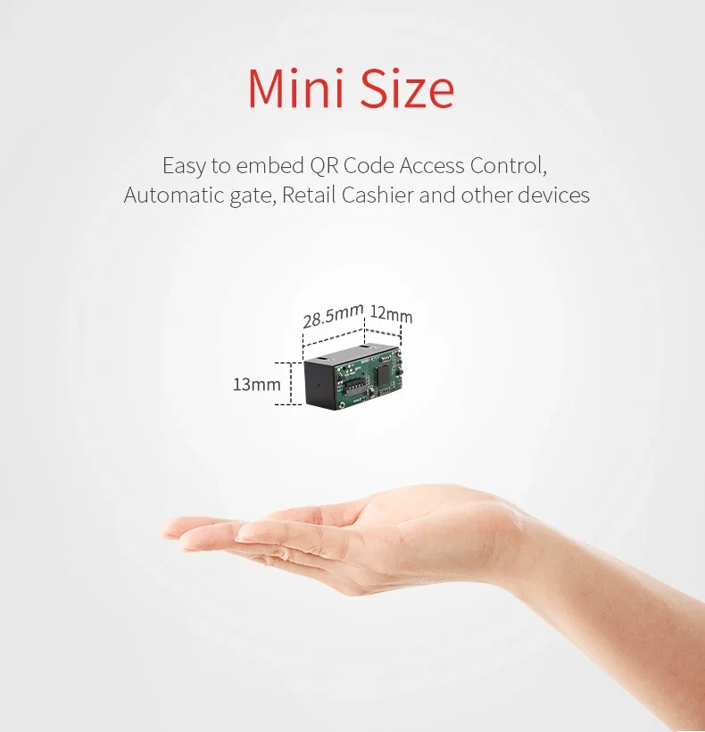 co-Embed 1D/2D QR Code Reader Module, CMOS Camera Scan Engine with TTL/USB Interface for Kiosks Turnstiles Mobile Payments