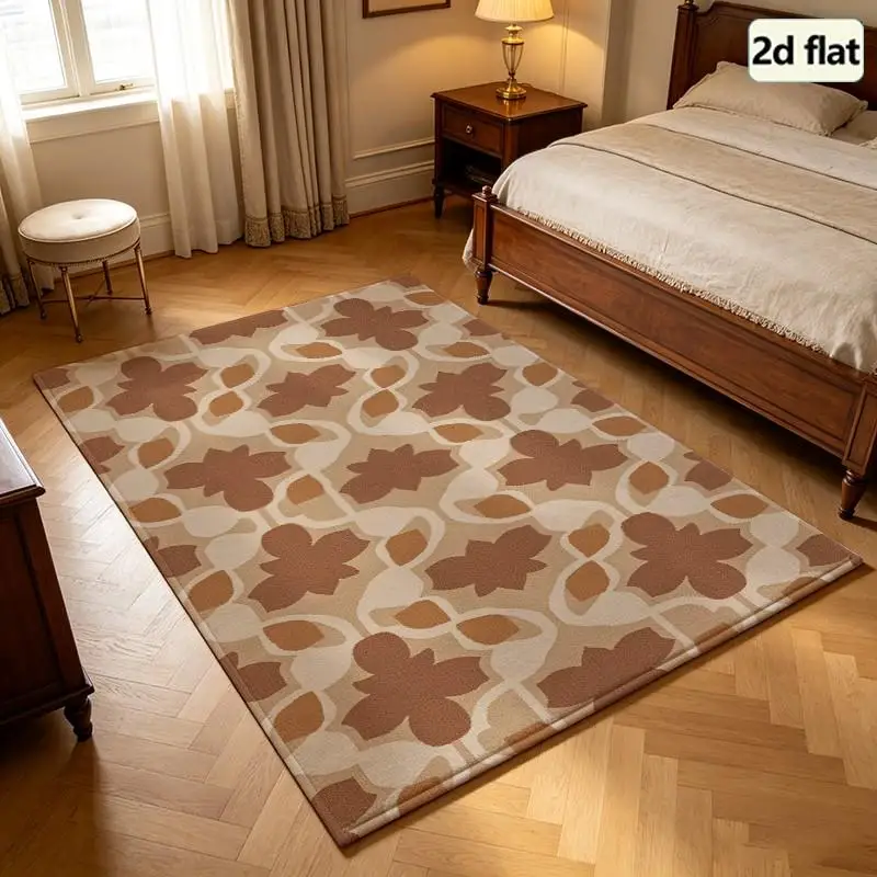 1 Piece Soft  Geometric Floral Carpet, Soft Comfortable, All Seasons Suitable, Easy To Maintain, Ideal For Living Room, Bedroom, Entryway, Home Decor, Room Decor, Autumn, Winter