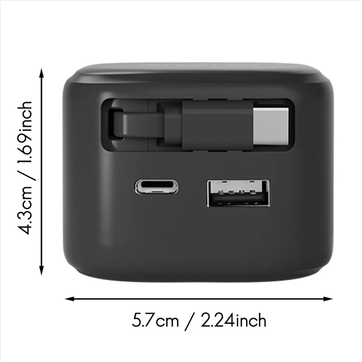 T19C USB TYPEC Retractable Line Charger 35W Fast Charge PD Lithium Battery Charger Travel Adapter Suitable for Phone US Plug