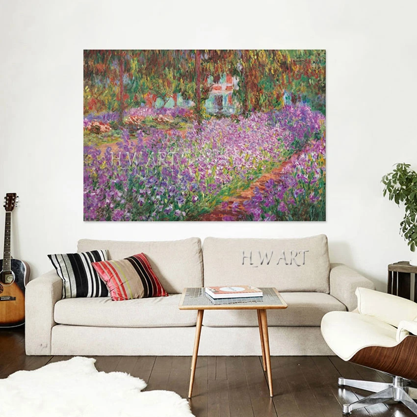 Canvas Oil Paintings Wall, Abstract Design Acrylic,No Framed, Decorative Items For Cafe, Beautiful Flowers Landscape Art Picture