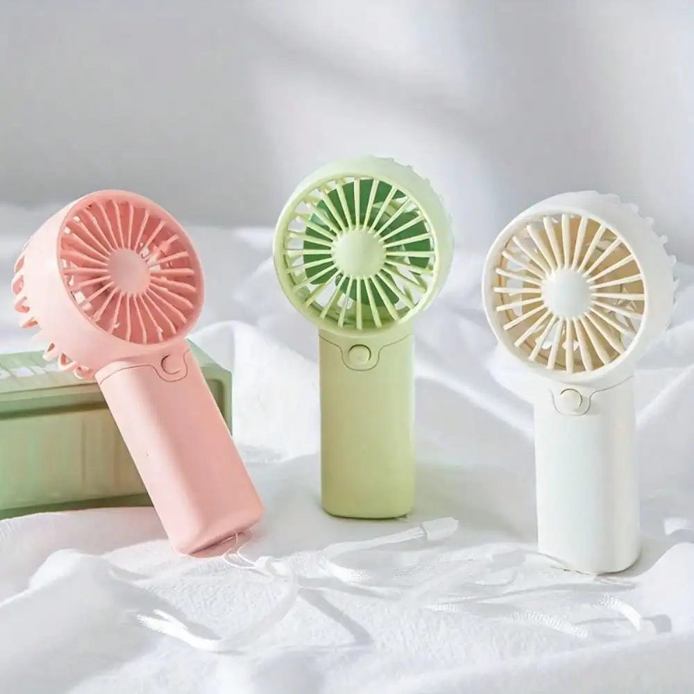 

1pc Portable Mini Fan, Single Speed, With Rope (Color And Style Random, Battery Not Included), Powered Handheld Fan - Ideal For Office, Outdoor, Travel And Camping - Stay Cool Anywhere, Great Party Gift. [Batteries Need To Be Purchased Separately],Christm