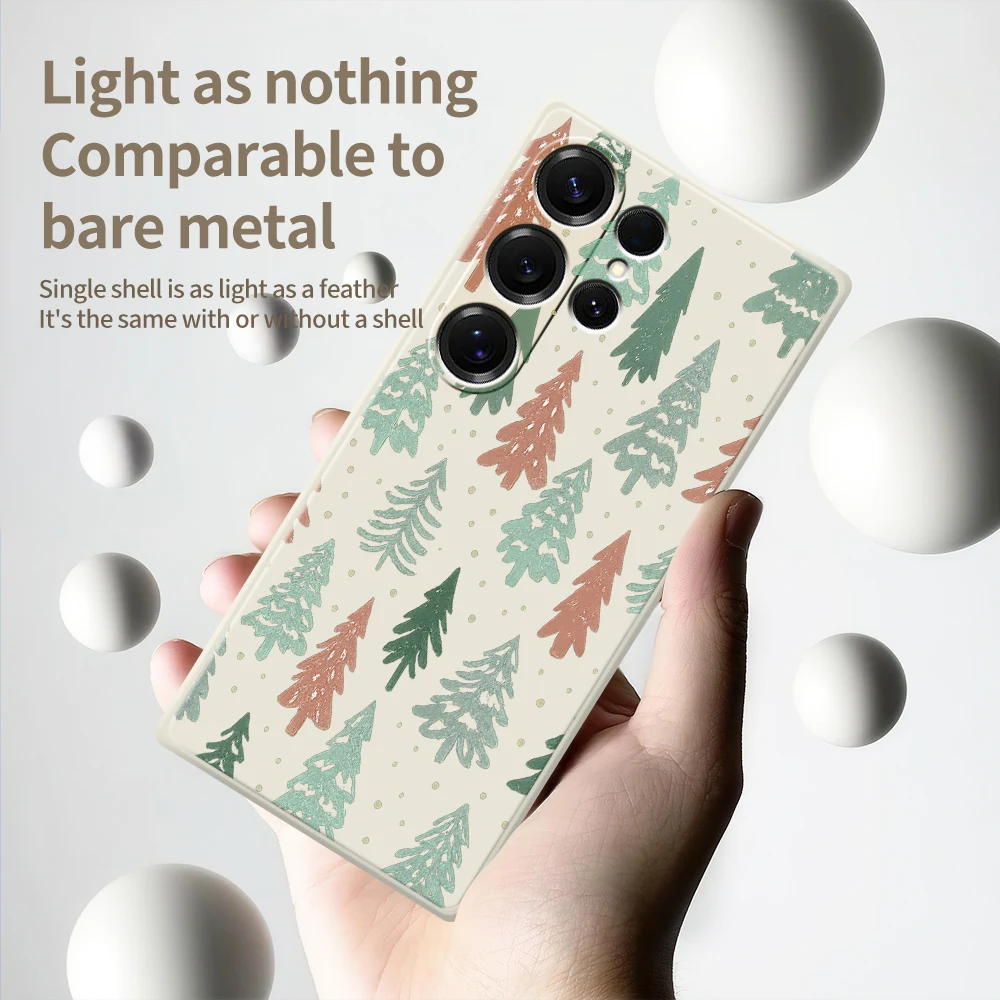 Custodia per telefono albero di Natale a tema foresta per Samsung Galaxy A56 A32 A23 A22 5G A32 A23 4G A55 A54 A53 A52 A51 A35 Cover morbida
