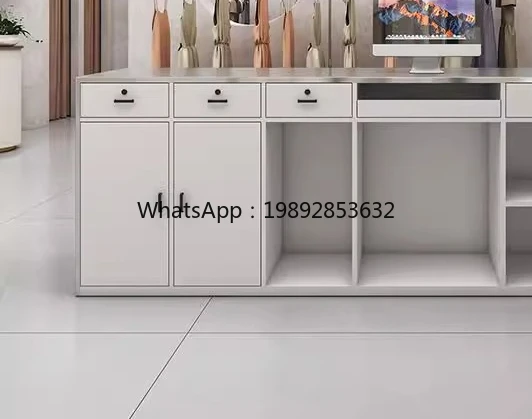

ZZ Restaurant Counter Beauty Salon Hair Salon Front Desk Simple Clothing Store Stainless Steel Cashier Counter