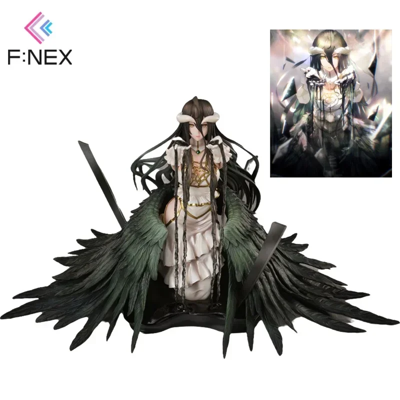 

In Stock Fnex Overlord Albedo White Dress Genuine Original Anime Figure Model Doll Action Figures Collection Toys for Boys Pvc