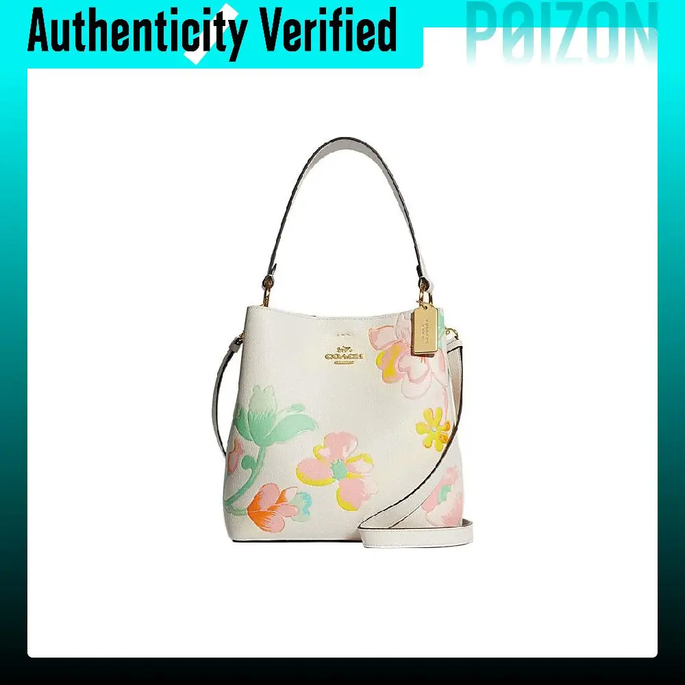 COACH Town Cow Leather Shoulder Bag, Crossbody Bag Handbags Medium Women's White C8609-IMCAH