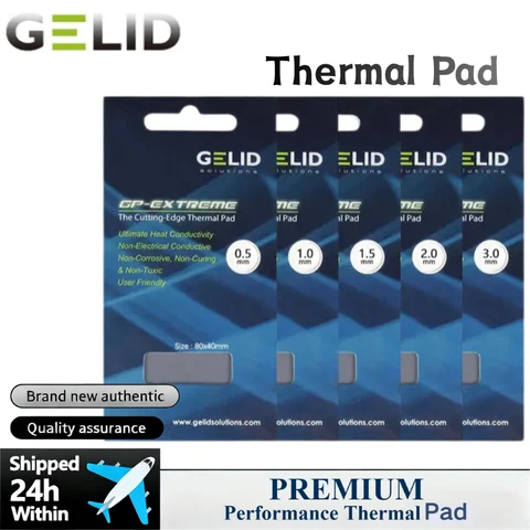 GELID GP-Ultimate 12W/MK Thermal Pad CPU/GPU Graphics Motherboard Silicone Grease Pad Heat Dissipation Silicone Pad Multi-Size 8