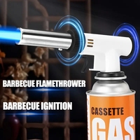 Gas Torch Flame Gun Welding-Burner Cooking Single Switch Gas Butane AutoIgnition Torch Flame Gun Blow for BBQ Camping Cooking
