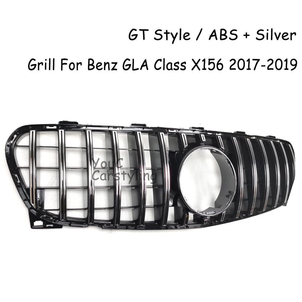 X156 GT GTR Grill Mesh For Mercedes GLA Class X156 GLA200 GLA220 GLA250 2017 2018 2019 Front Bumper Hood Grille