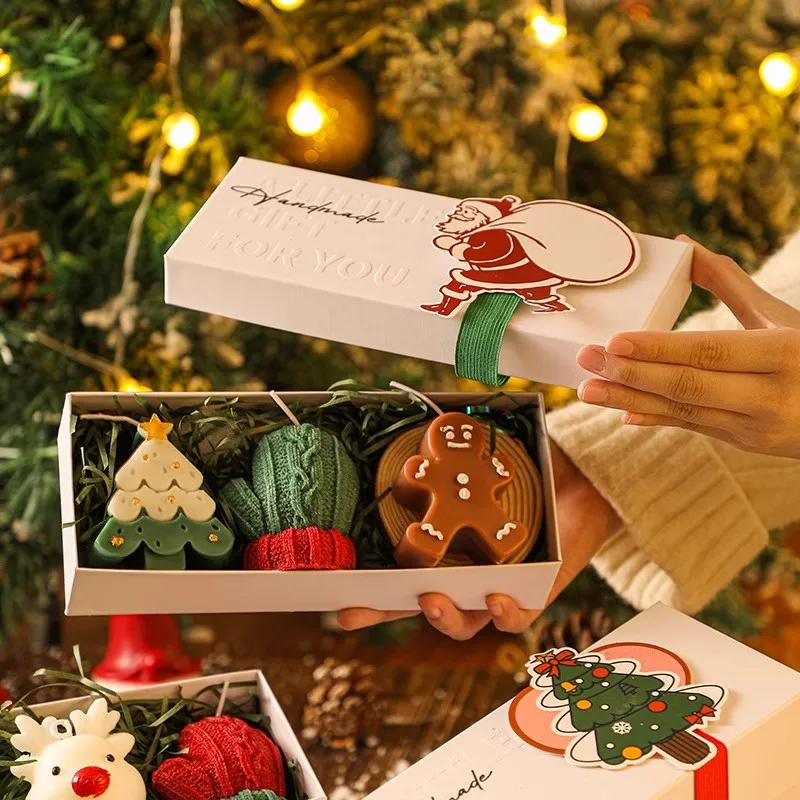 

Christmas gifts for friends practical deer aromatherapy candle set gift box souvenir Christmas gift ornament