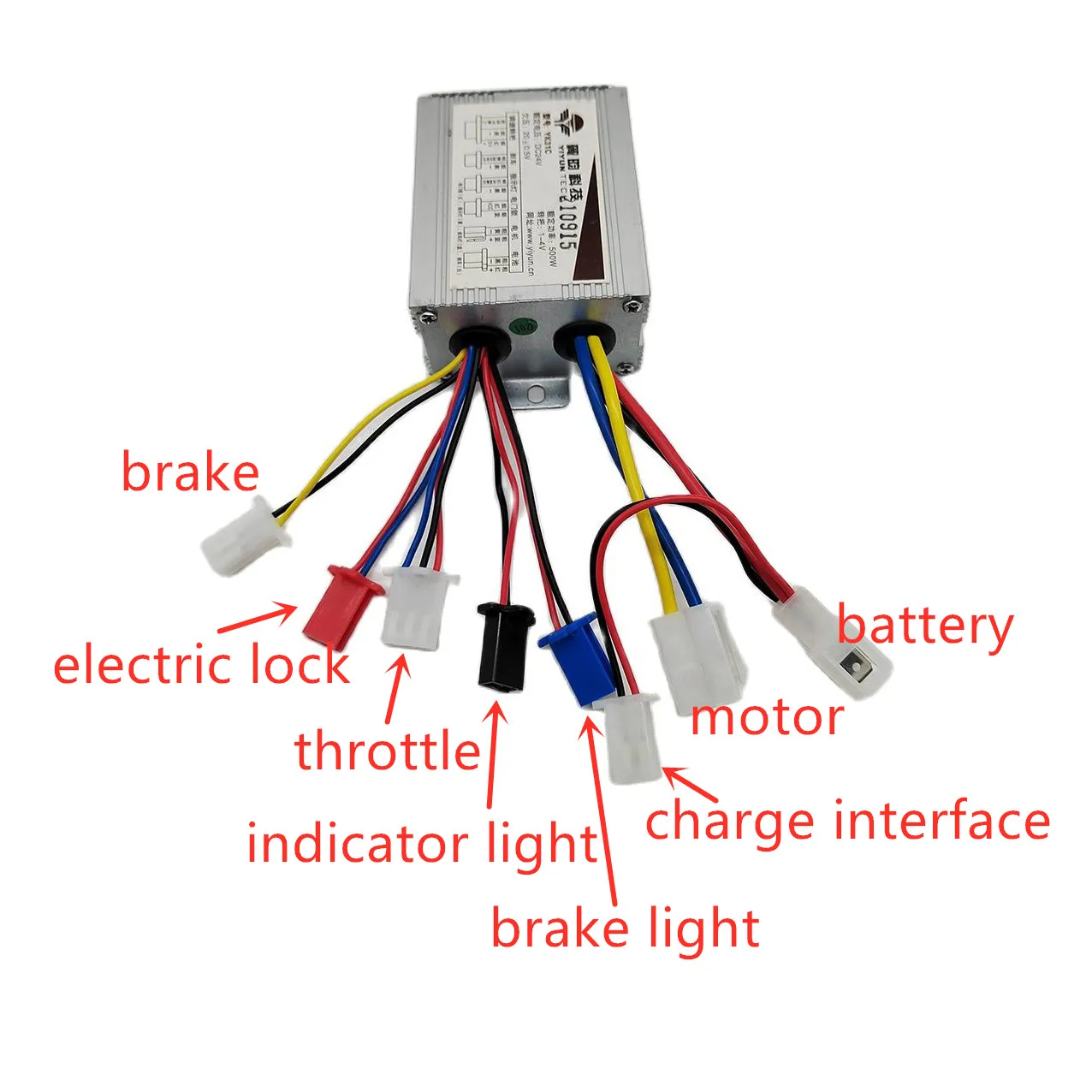 Electric Bike Bicycle Scooter Accessories Motor Brushed Controller & Throttle Twist Grip 24V 36V 48V 250W 350W 500W 1000W