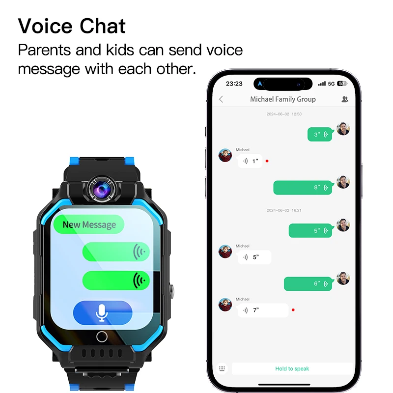 4G Locator SIM Card Kid Smart Watch with Dual Camera 1.83inch Detachable Video Call Chat SOS Phone Call Smartwatch for Children