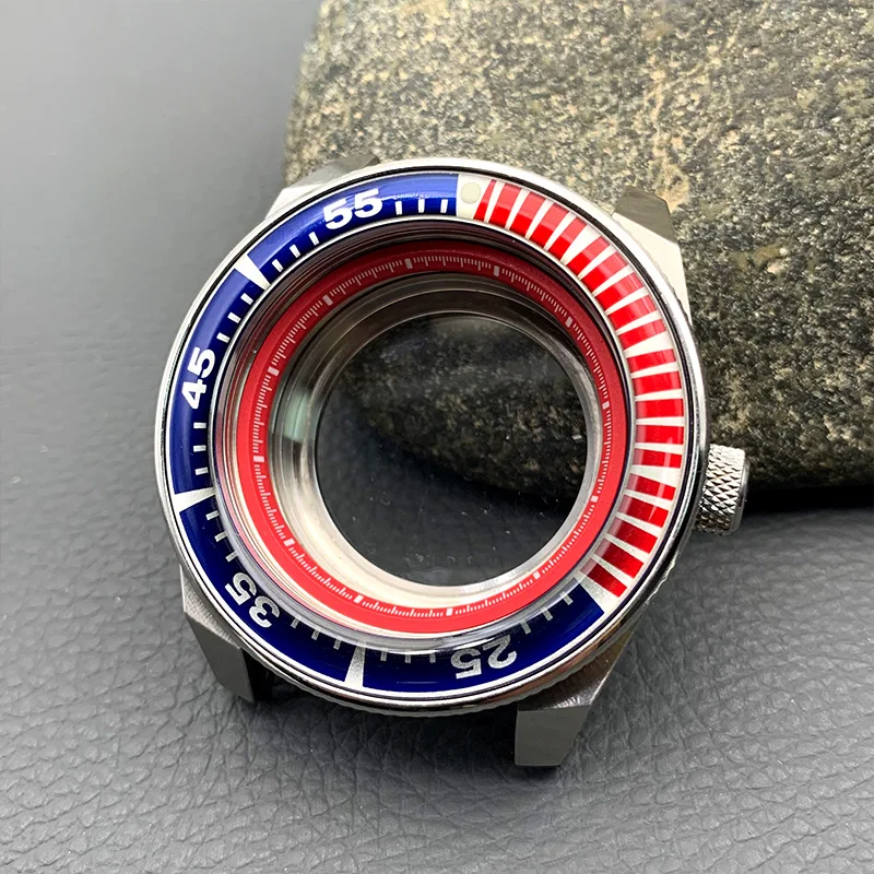 

44mm Mod Samurai King Watch Case Included Sapphire Glass Fits NH34 NH35 NH36 7S26 4R Movement 20ATM Waterproof Samurai Cases