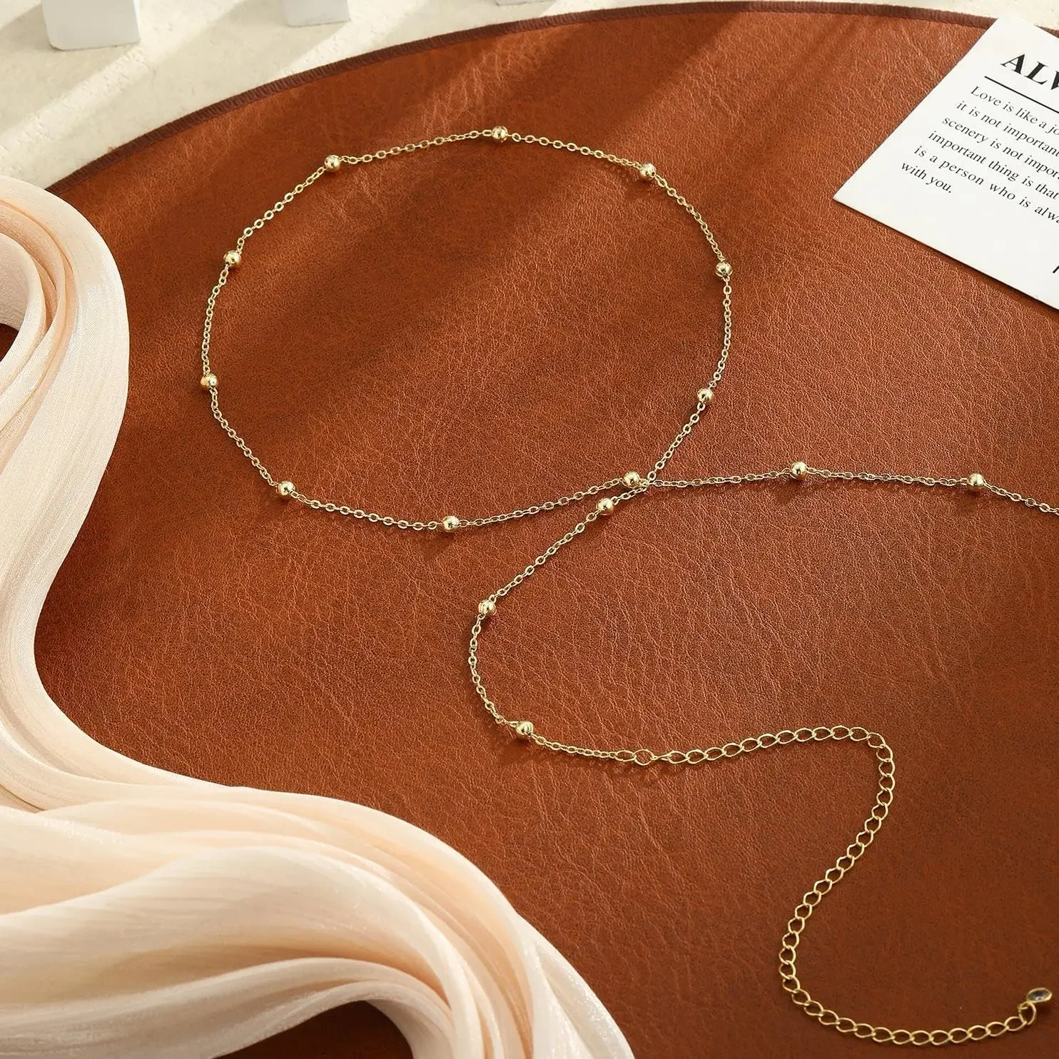 مجوهرات جسم بيكيني قابلة للتعديل للنساء، سلاسل الخصر للنساء، سلاسل الجسم المطلية بالذهب، خرز الأقمار الصناعية، سلاسل حزام البطن