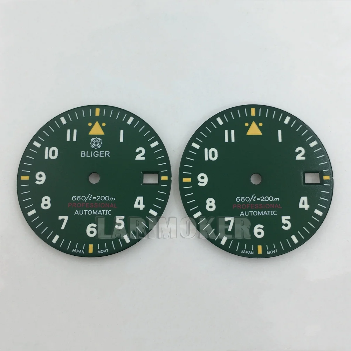 Partes Arloji NH35 29mm Dial Arloji Pilot Hitam Putih Biru Hijau Dial C3 Luminous Cocok untuk Movement NH35 Modifikasi