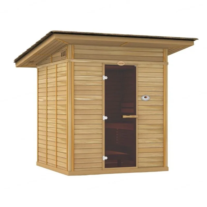 Custom Portable Far Infrared Sauna Cabin, Wet Dry Steam Spa Room for Outdoor Courtyard & Home Multi Person Use