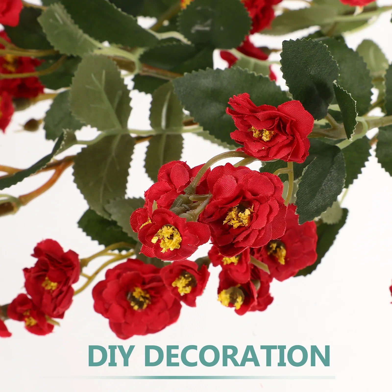 

2Pcs Realistic Artificial Rose Flower Stems Simulation Home Festival Decor for Dining Table Office DIY Flower Arrangement