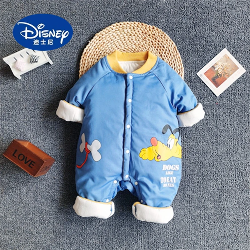 

Disney 2025 Baby Bodysuit Winter Thin Cotton Newborn Padded Romper Thickened Warm