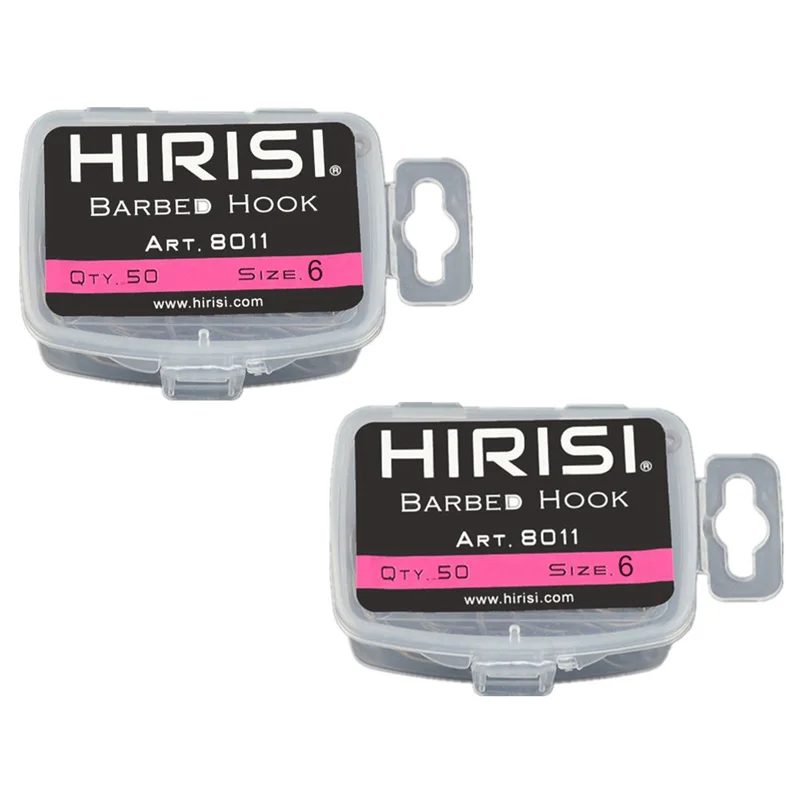 

Розничная продажа Hirisi, 100 шт., колючие крючки из высокоуглеродистой нержавеющей стали с покрытием, крючки для ловли карпа, упаковка с 8011 6
