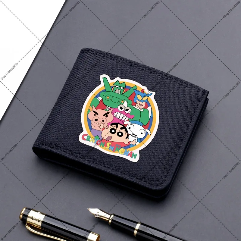 Crayon Shin-chan Cute Purse Cartoon Anime Pattern Printed Wallet Women Men Outdoor Portable Purses Unisex Wallets Party Gifts