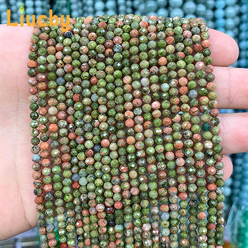 New models Natural Stone Faceted Imported floral green Small beads For Jewelry Making DIY Small accessories Crafts 15