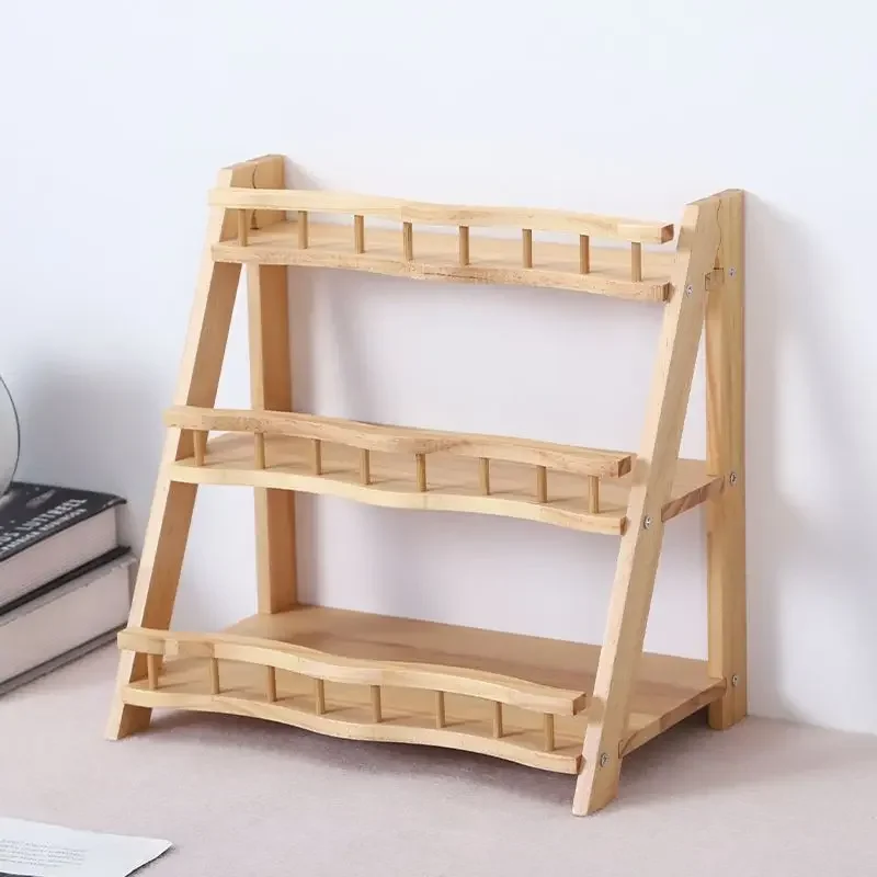 

Multi-purpose Wood Home/Office Sundries Rack Organizer, Large Capacity Multi-layer Storage Rack,Desktop Balcony Flower Rack