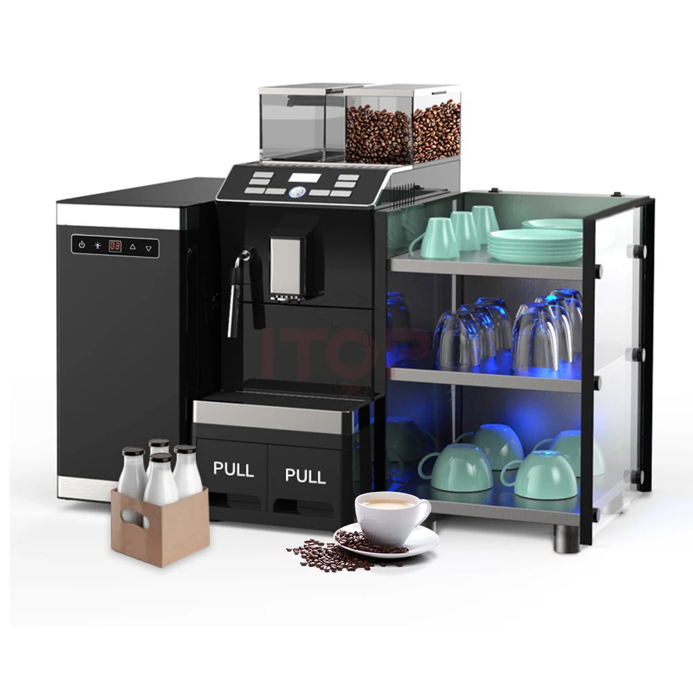 small display coffee electric milk mini fridge with transparent door pro coffee machine mate fridge cooler