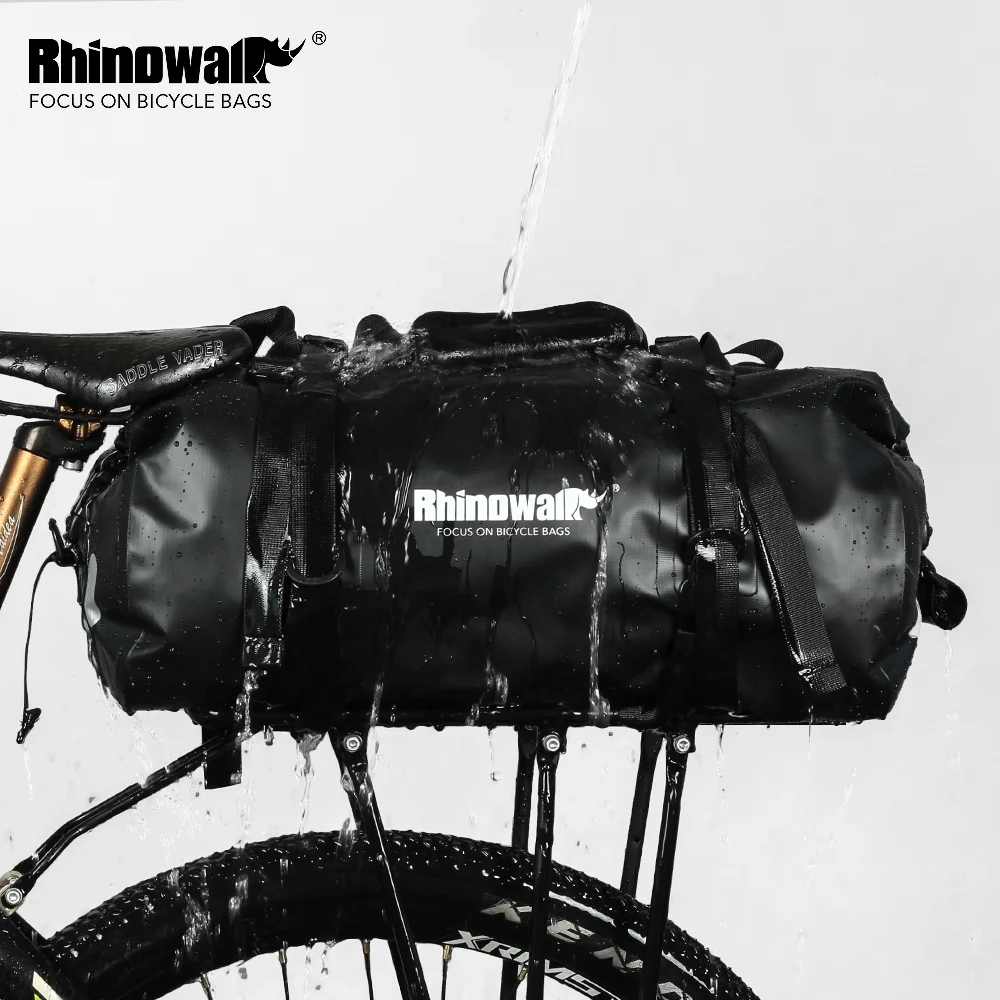

Rhinowalk Waterproof Bike Saddle Bag Bicycle Rear Rack Bike Travel Commute Duffel Bag