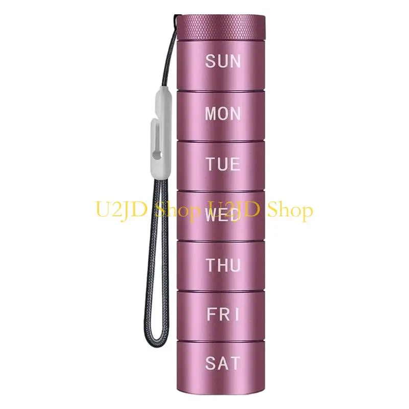 U2JD 7 Day Daily Pills Case with Day Labels for Routine Carry